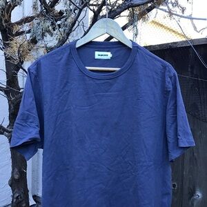 Taylor Stitch Organic Cotton Short Sleeve T Shirt Size 44 Navy Blue